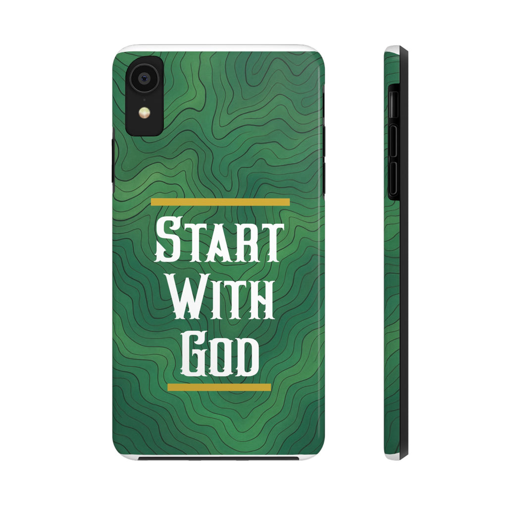 Start with God - Phone Case