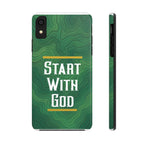 Start with God - Phone Case