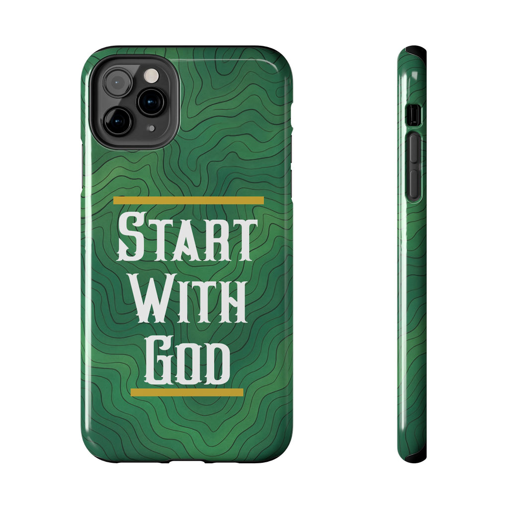 Start with God - Phone Case