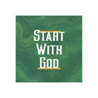 Start with God Metal Art Sign
