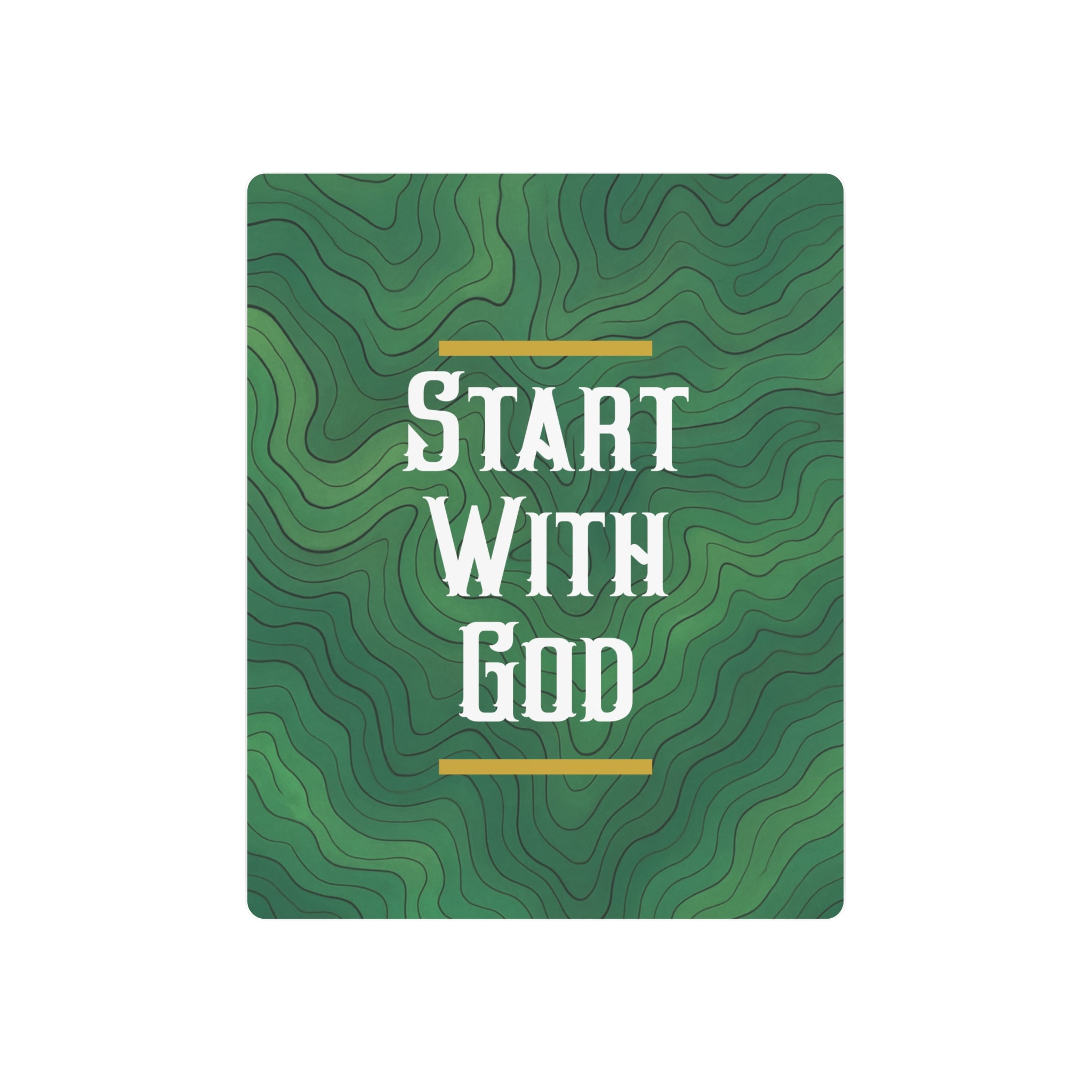 Start with God Metal Art Sign