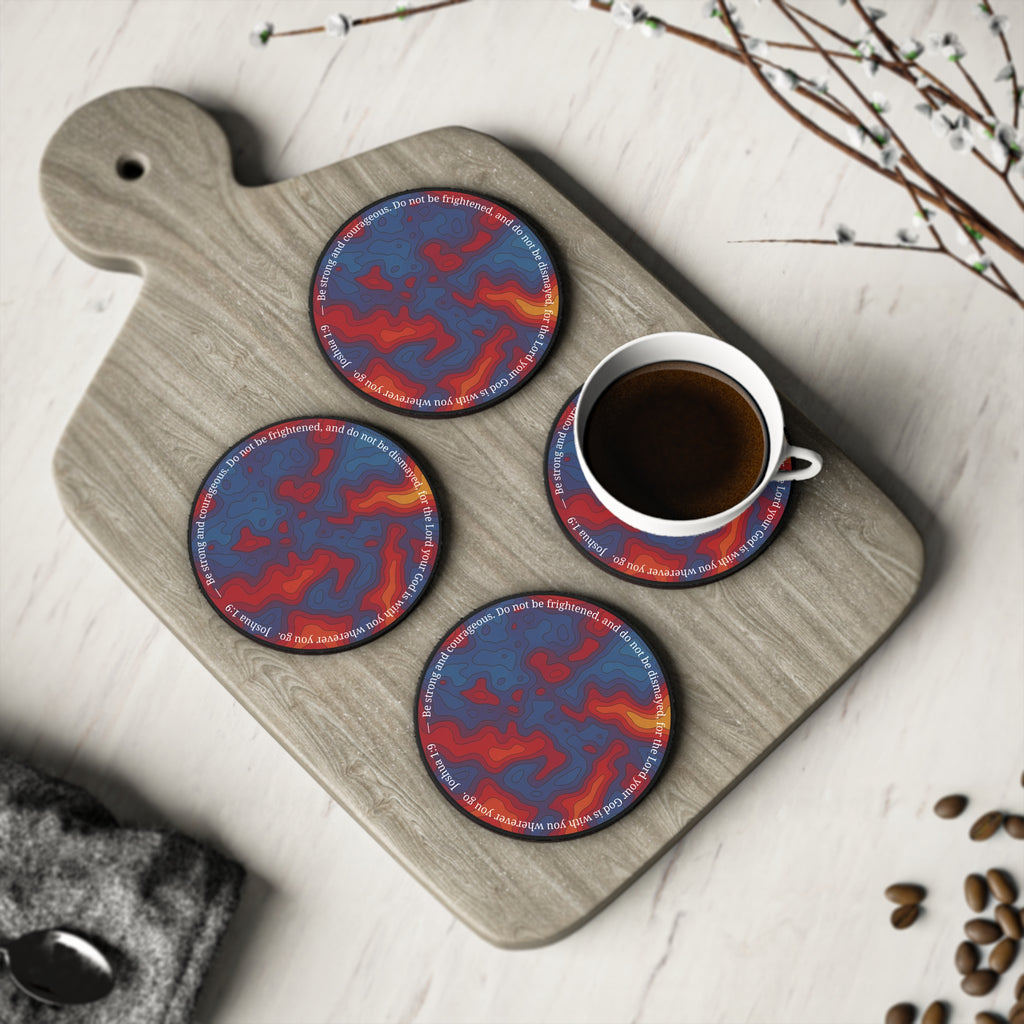 Joshua 1:9 thermal coaster set
