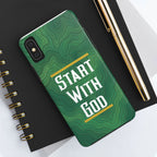 Start with God - Phone Case