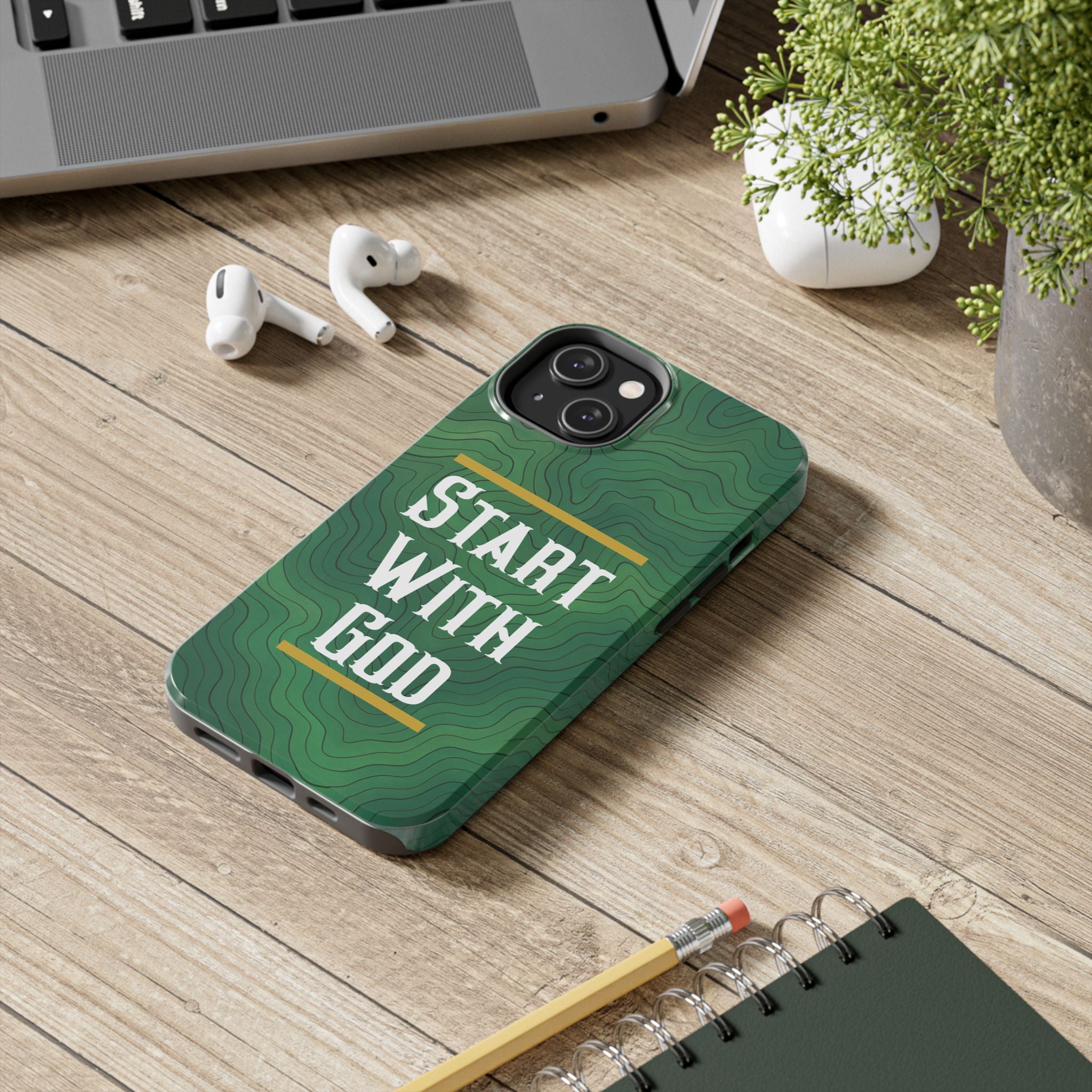 Start with God - Phone Case