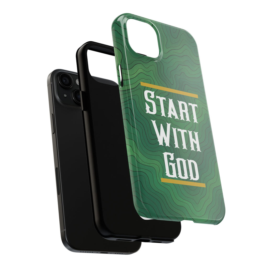 Start with God - Phone Case