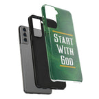 Start with God - Phone Case
