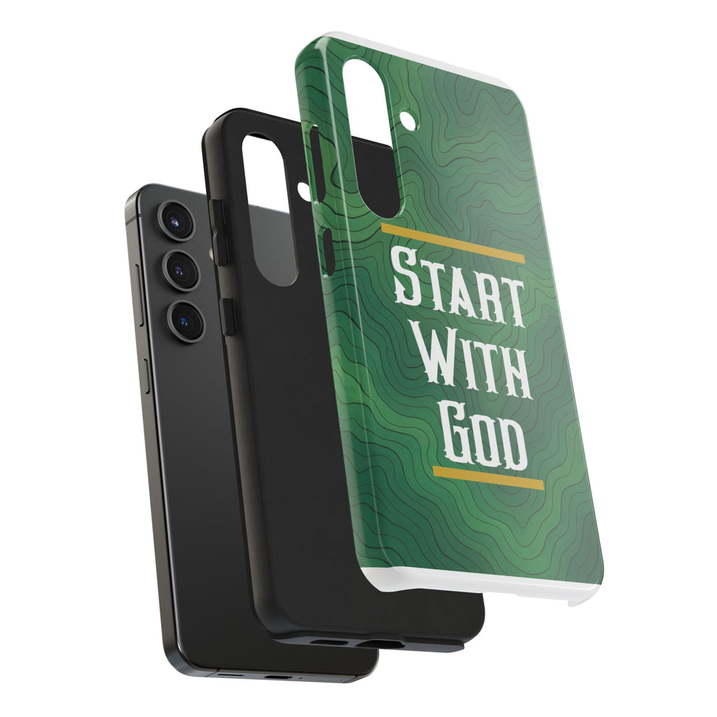 Start with God - Phone Case
