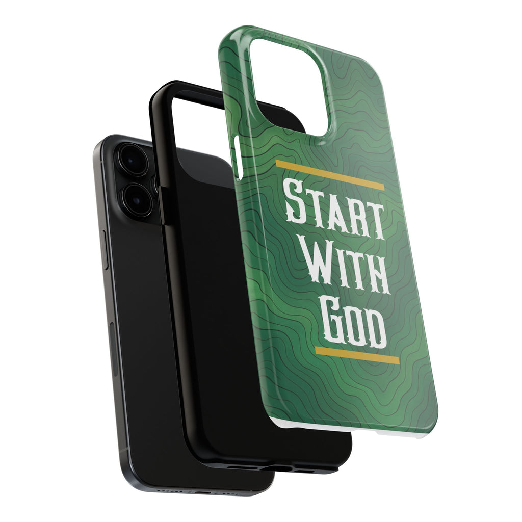 Start with God - Phone Case