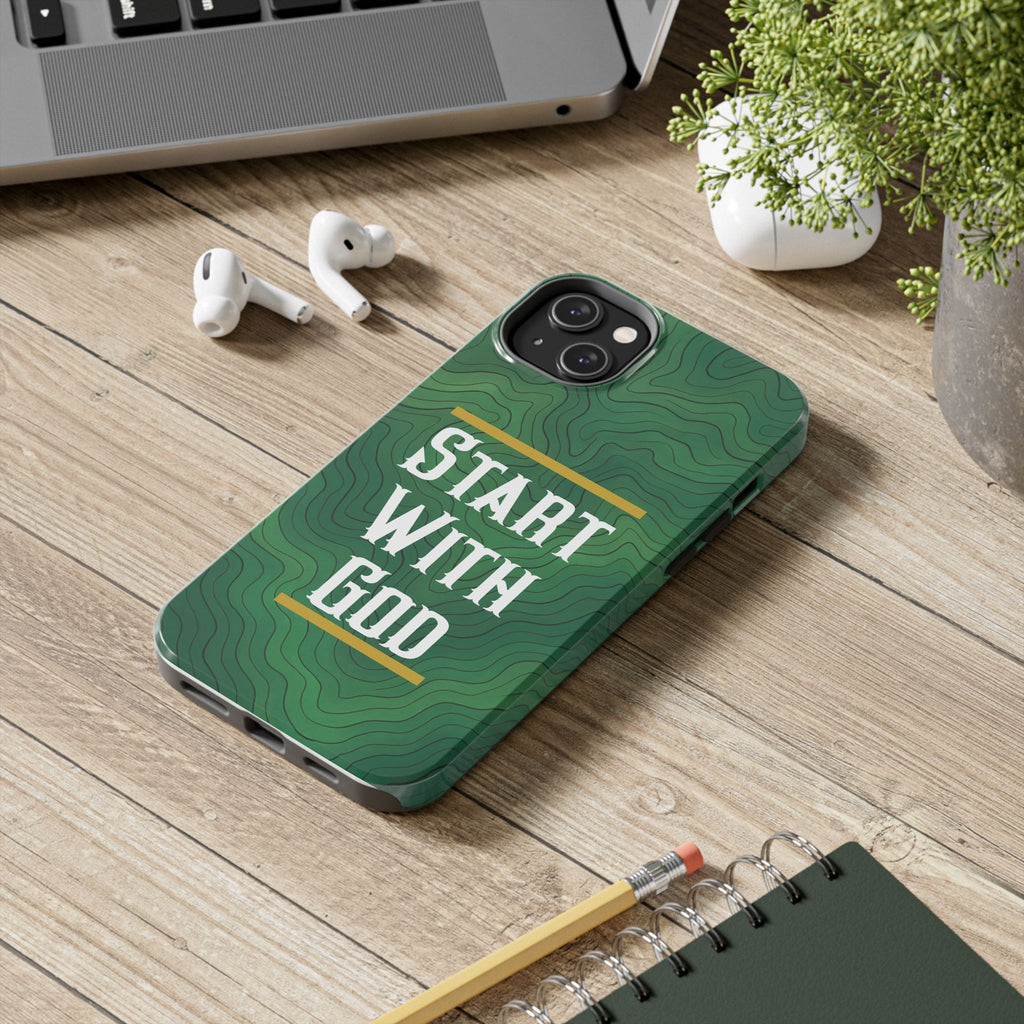 Start with God - Phone Case