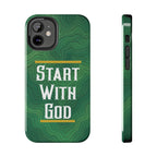 Start with God - Phone Case