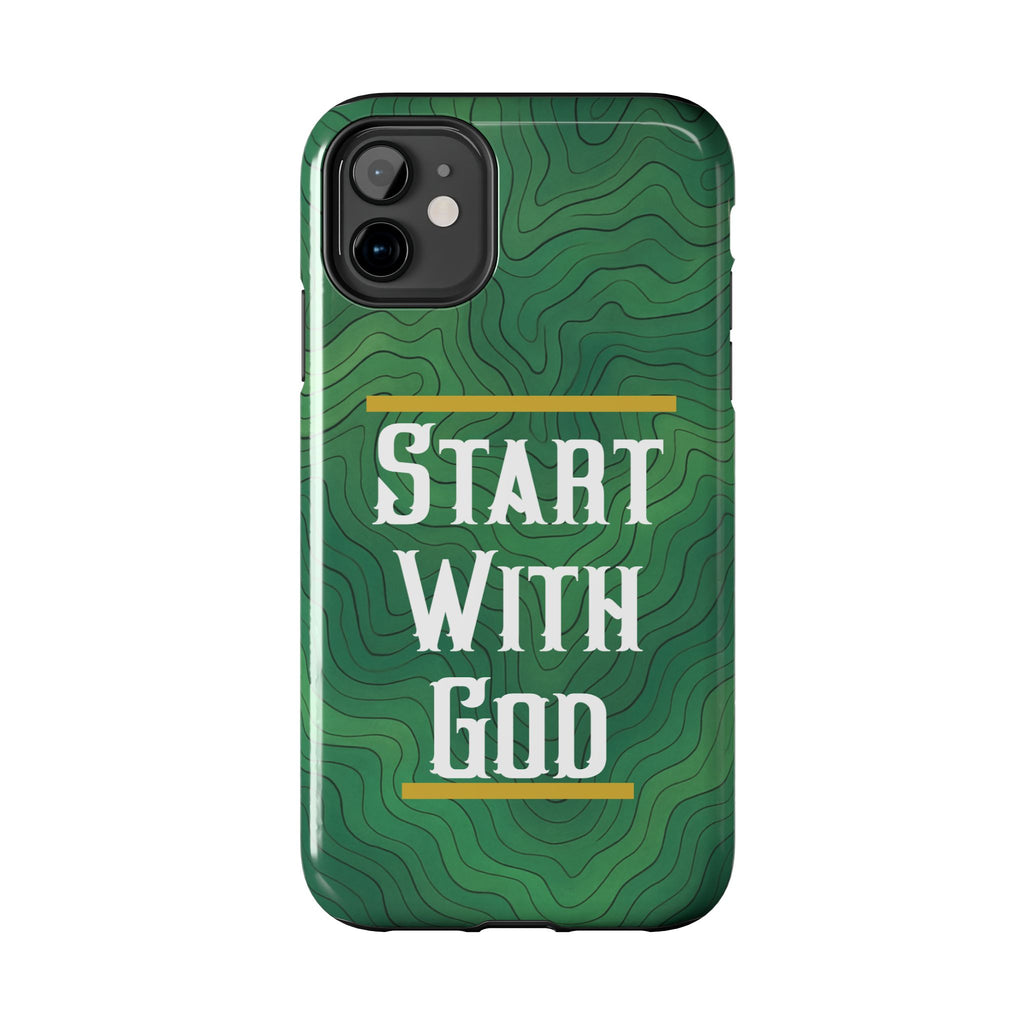 Start with God - Phone Case