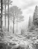 Monochromatic Ink Nature Collection