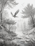 Monochromatic Ink Nature Collection