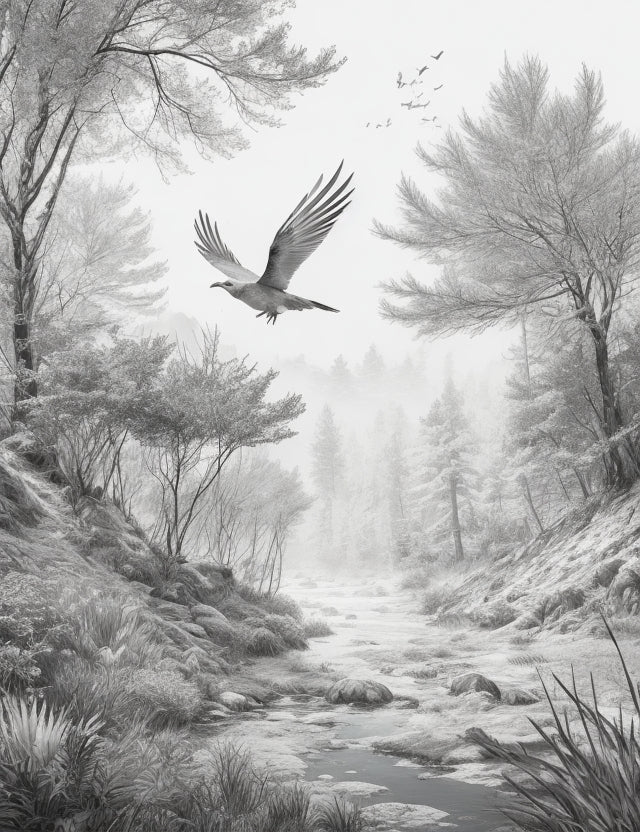 Monochromatic Ink Nature Collection